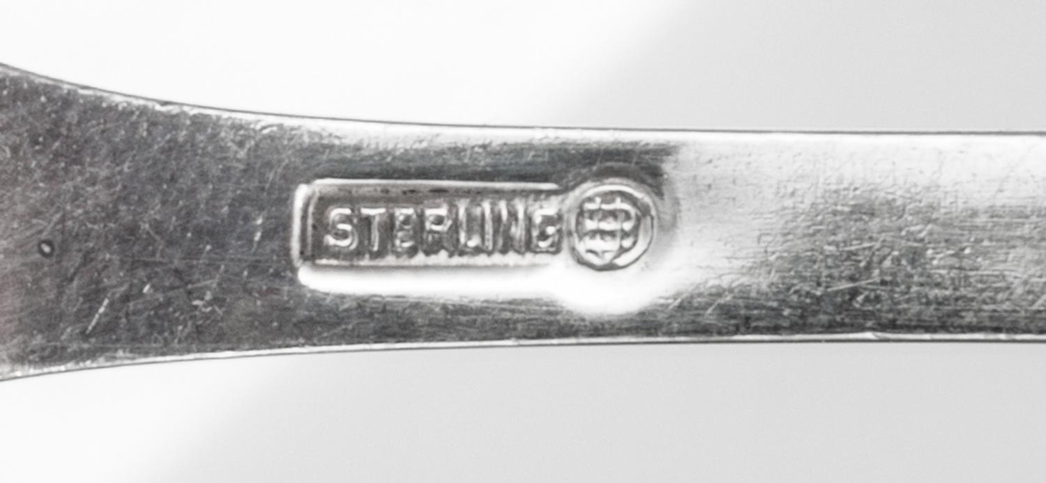 A Group Silver Flatware Articles, various makers, comprising a Danish silver pattern 21 sugar scoop marked for Georg Jensen Silversmith