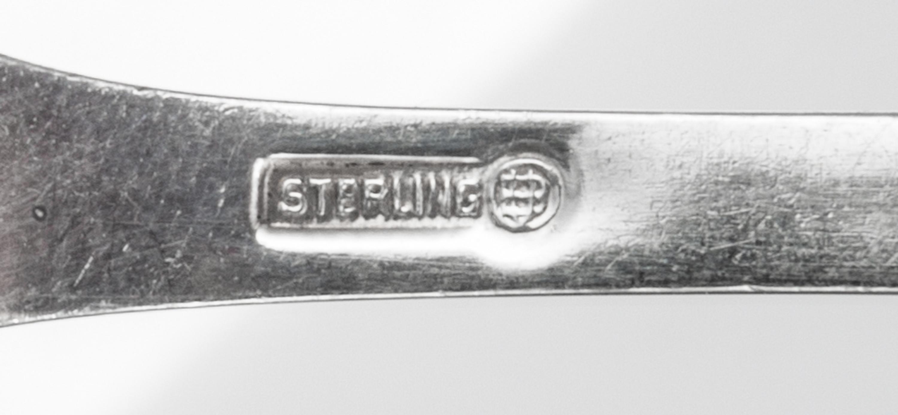 A Group Silver Flatware Articles, various makers, comprising a Danish silver pattern 21 sugar scoop marked for Georg Jensen Silversmith