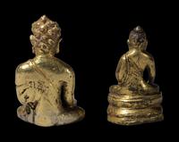Two Small Asian Metal Figures of Buddha