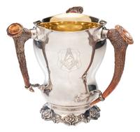 [SPORTS]. An American silverplate "Cincinnatus B.B. Club" trophy, 1903.