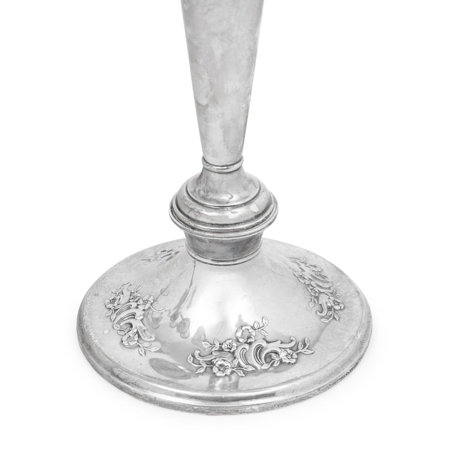 A Pair of American Silver Five-Light Candelabra