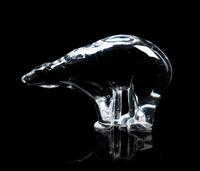 A Baccarat Polar Bear Length 6 1/2 inches.