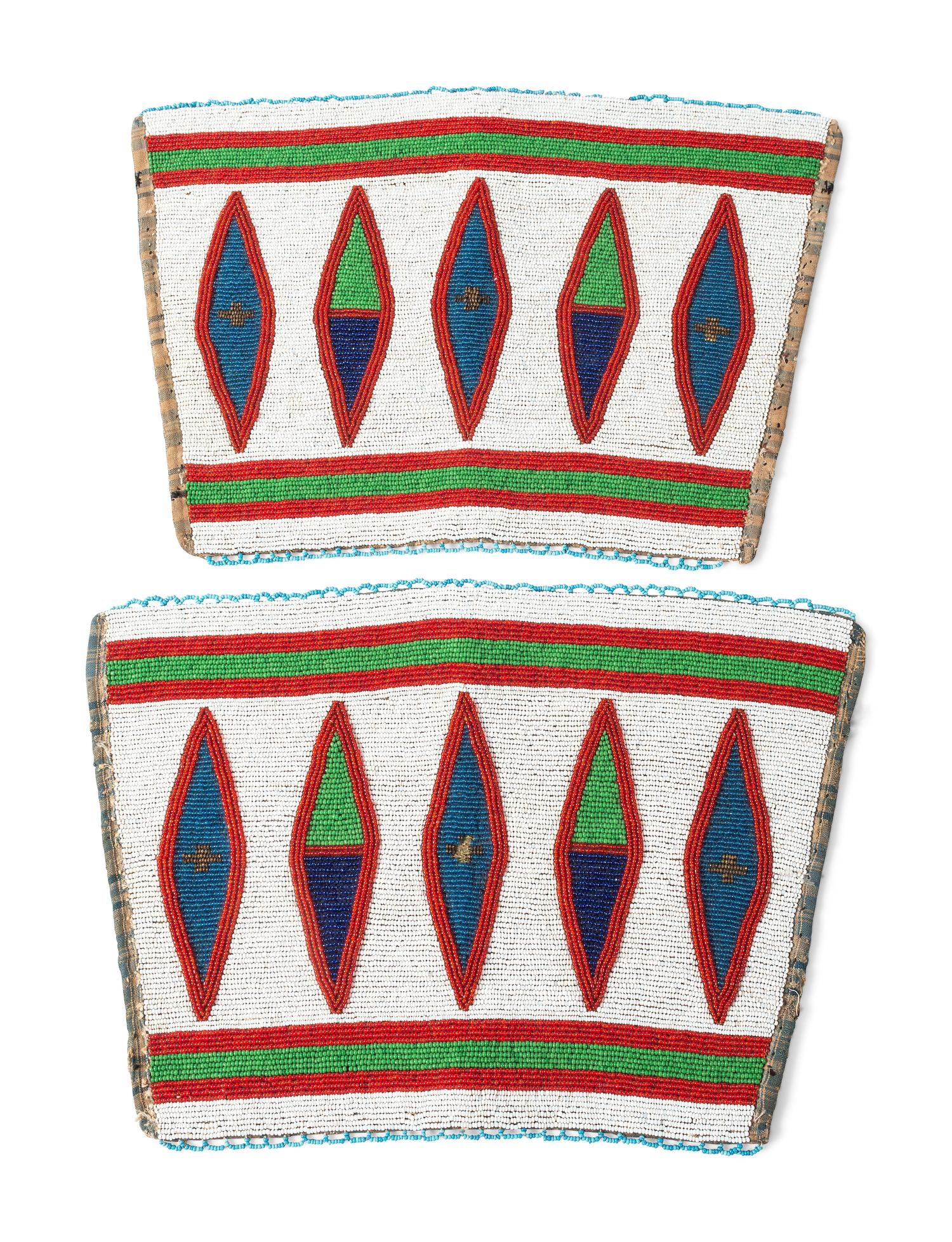 Blackfeet Beaded Canvas Cuffs