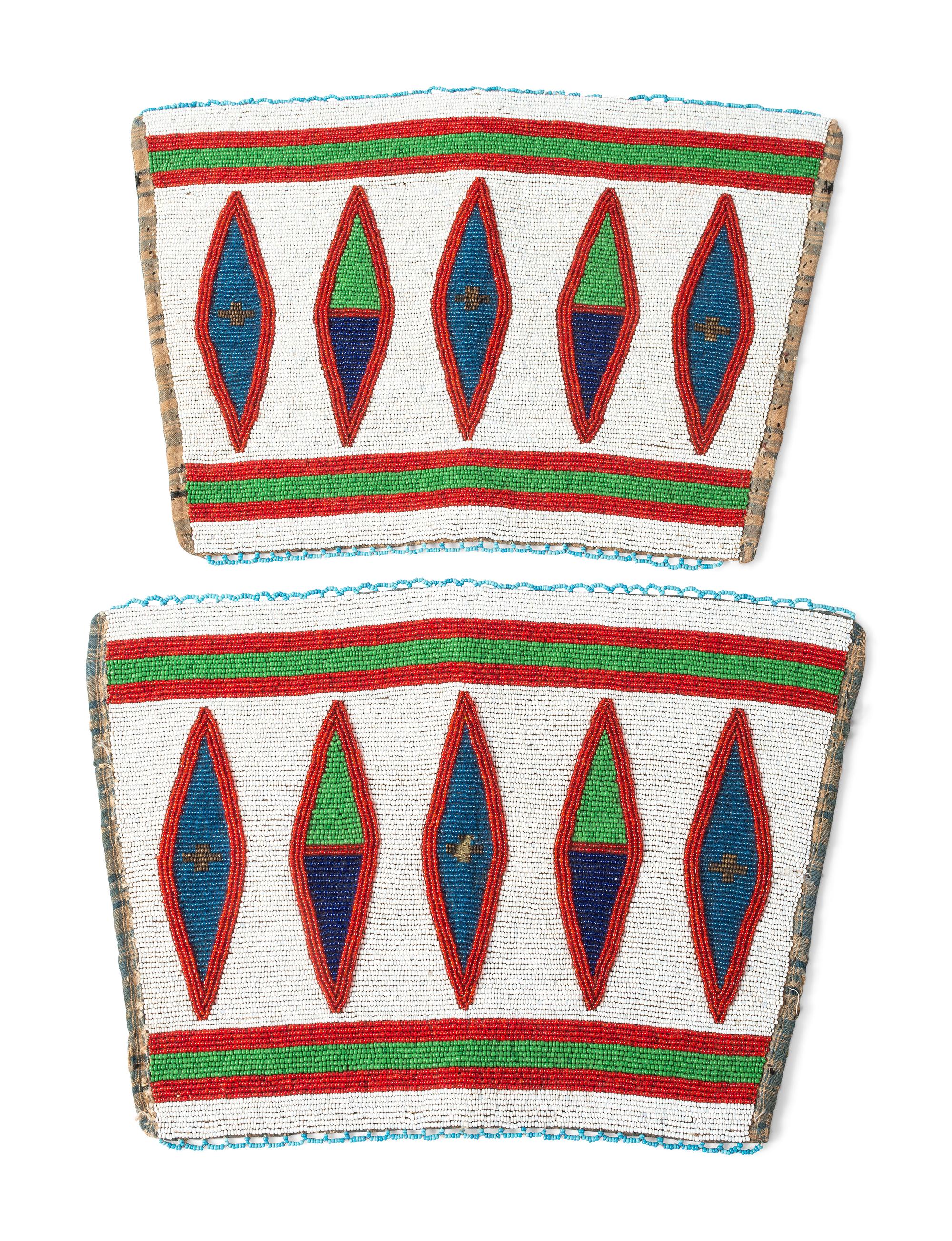 Blackfeet Beaded Canvas Cuffs