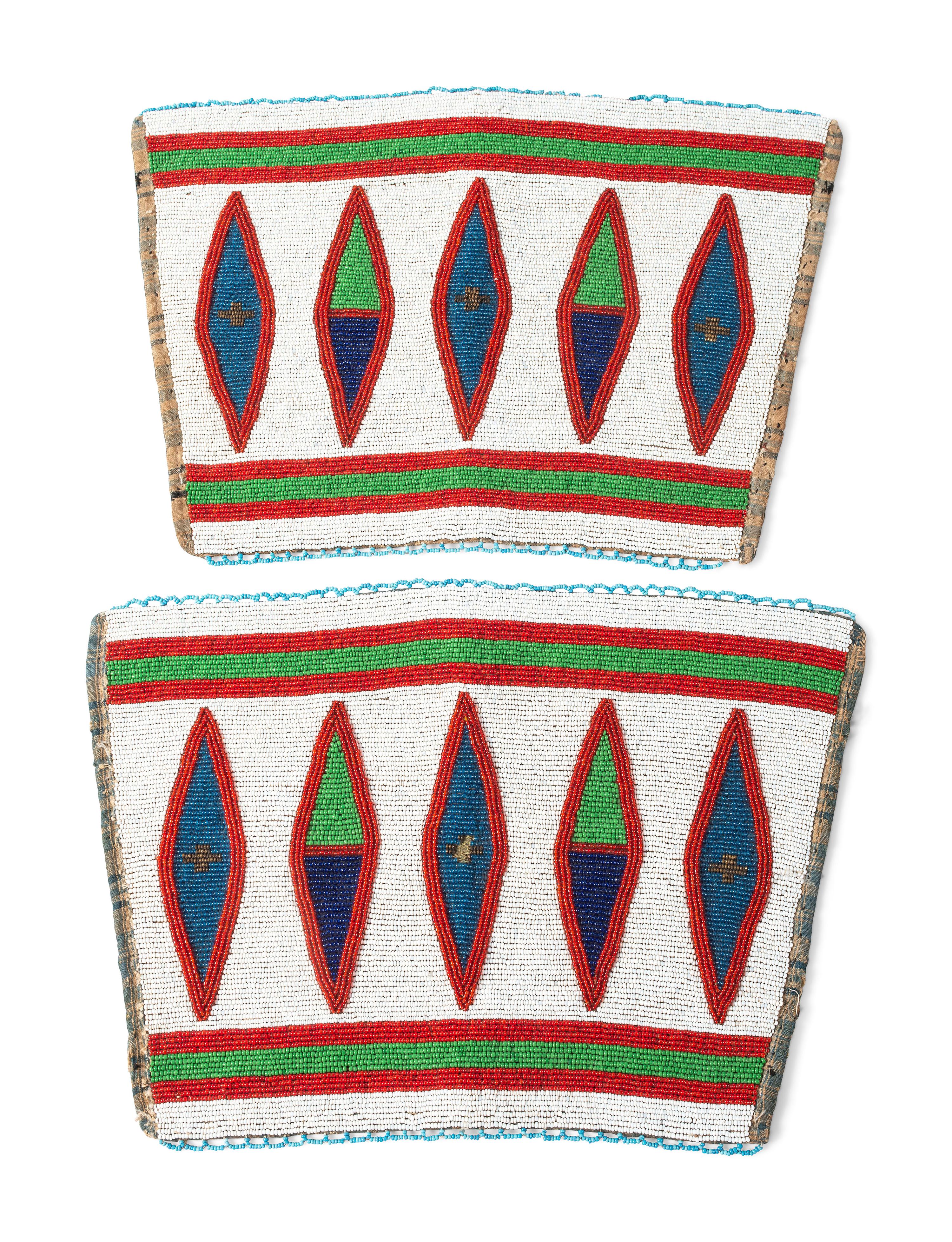 Blackfeet Beaded Canvas Cuffs