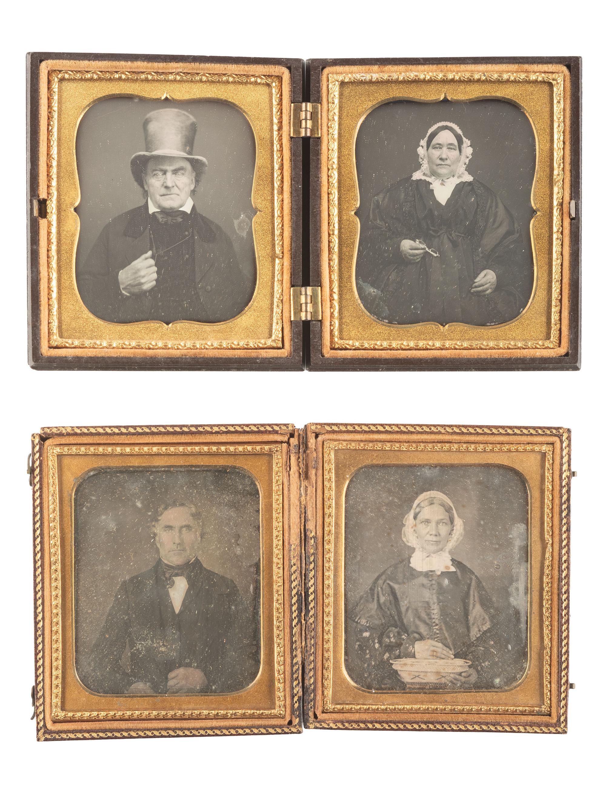 [EARLY PHOTOGRAPHY]. 19 pairs of sixth plate daguerreotype portraits of couples, 38 images in total.