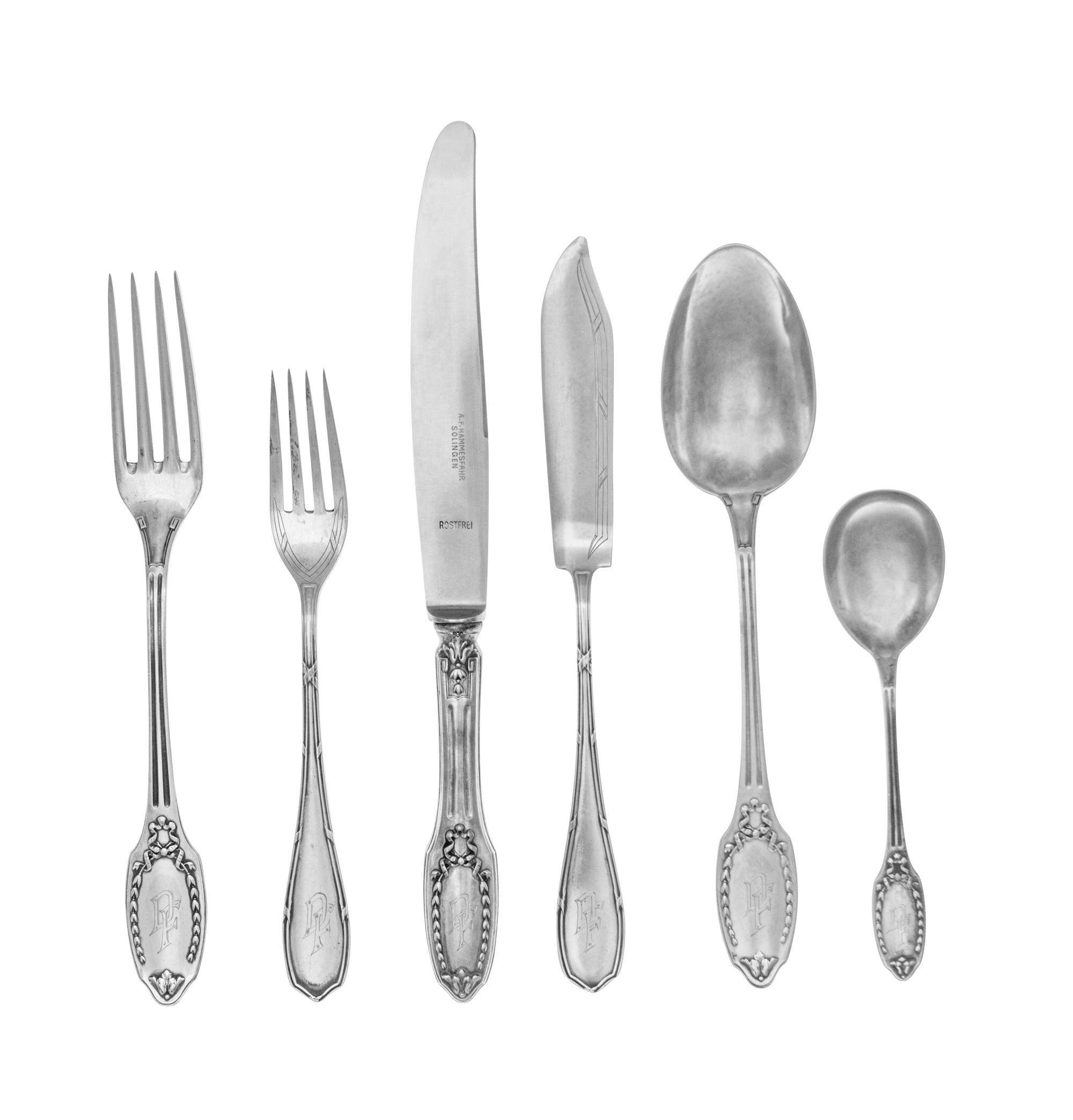A German Silver Flatware Service