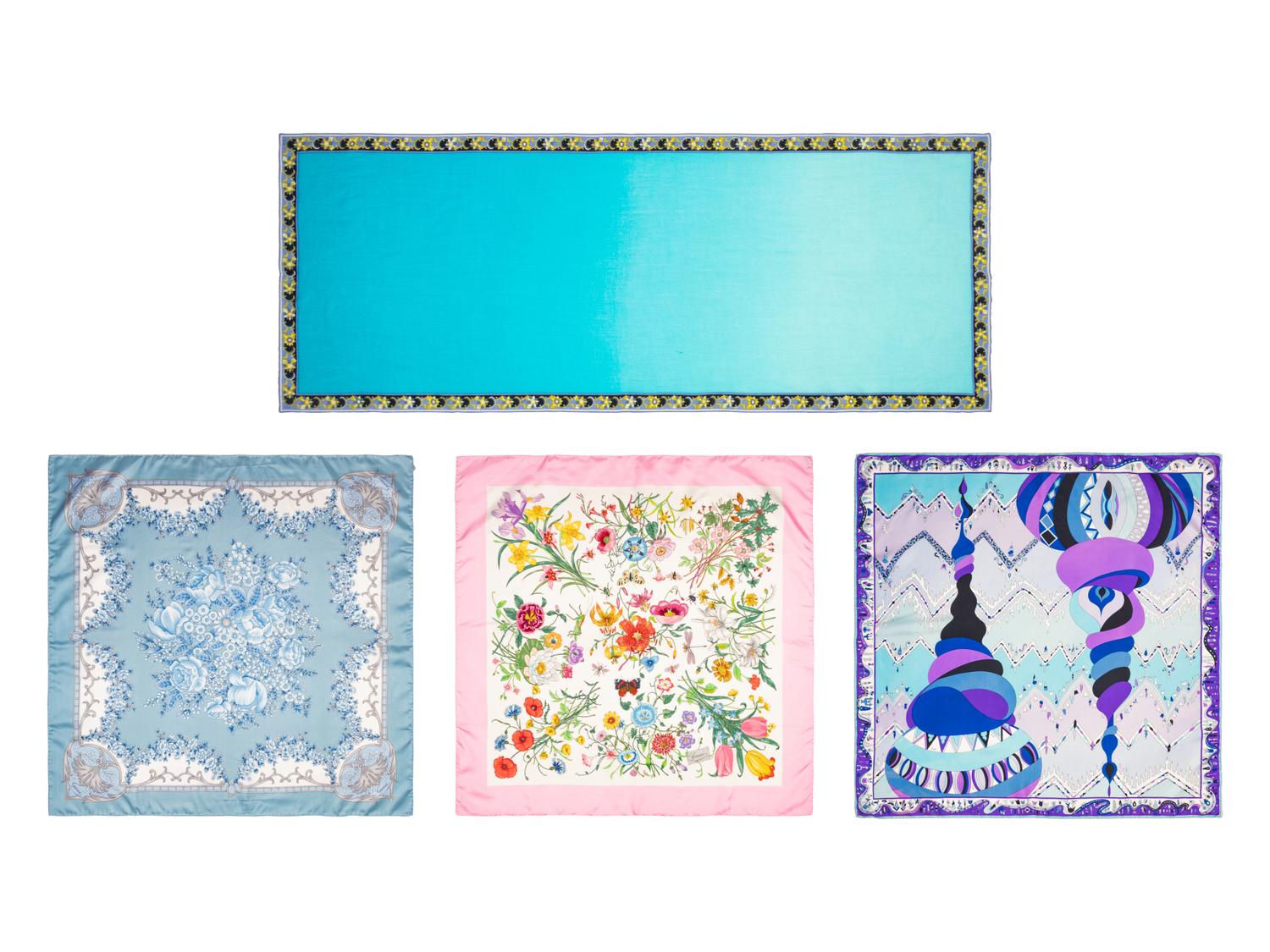 Four Designer Scarves, Gucci and Pucci
