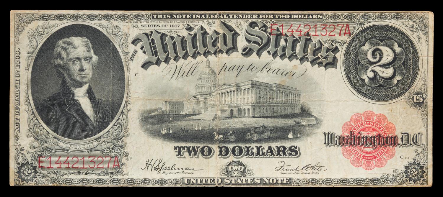 A United States 1917 $2 Legal Tender Note