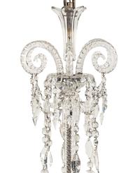 A Victorian Cut and Etched Glass Twelve-Light Chandelier