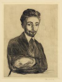 Edvard Munch, (Norwegian, 1863-1944), Portrait of Helge Rode, 1898