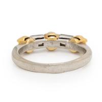 Diamond, Yellow Diamond, and Platinum Ring