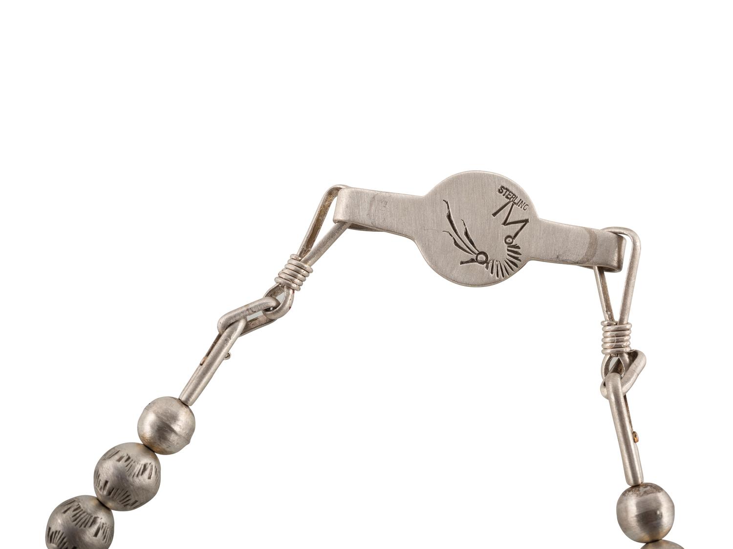 Sterling Silver Navajo Pearl Necklace, PLUS