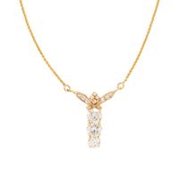 YELLOW GOLD AND DIAMOND PENDANT NECKLACE