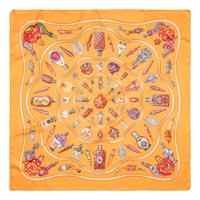 Hermès, Three Printed Silk Scarves 90