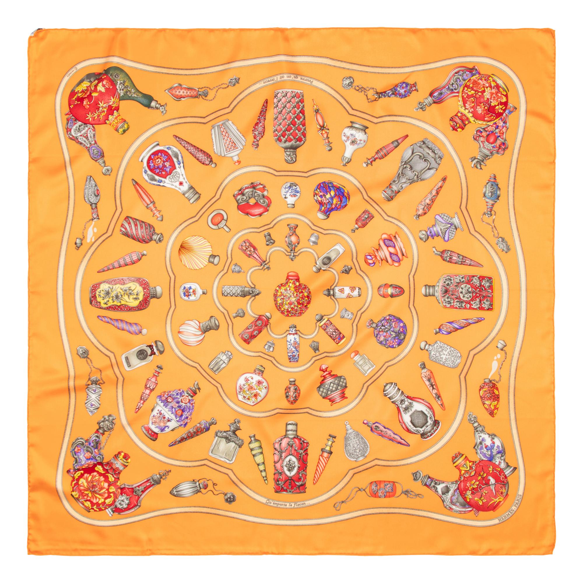 Hermès, Three Printed Silk Scarves 90