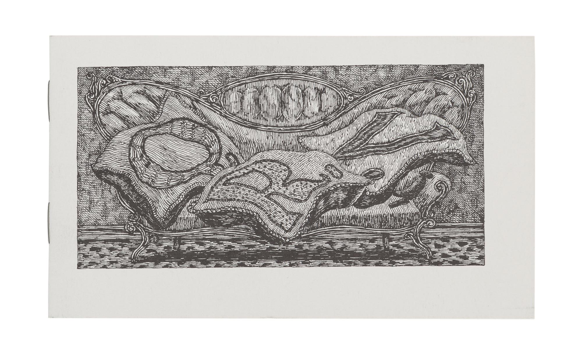 GOREY, Edward (1925-2000). The Fraught Settee . N.p.: The Fantod Press, 1990.