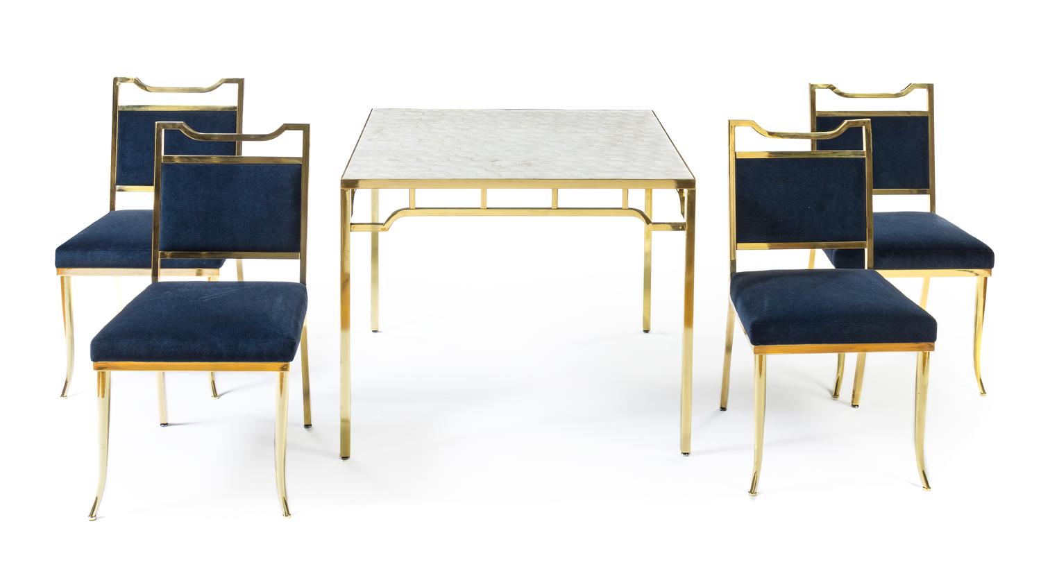 William "Billy" Haines, (American, 1900-1973), a table and set of four chairs, c.1950