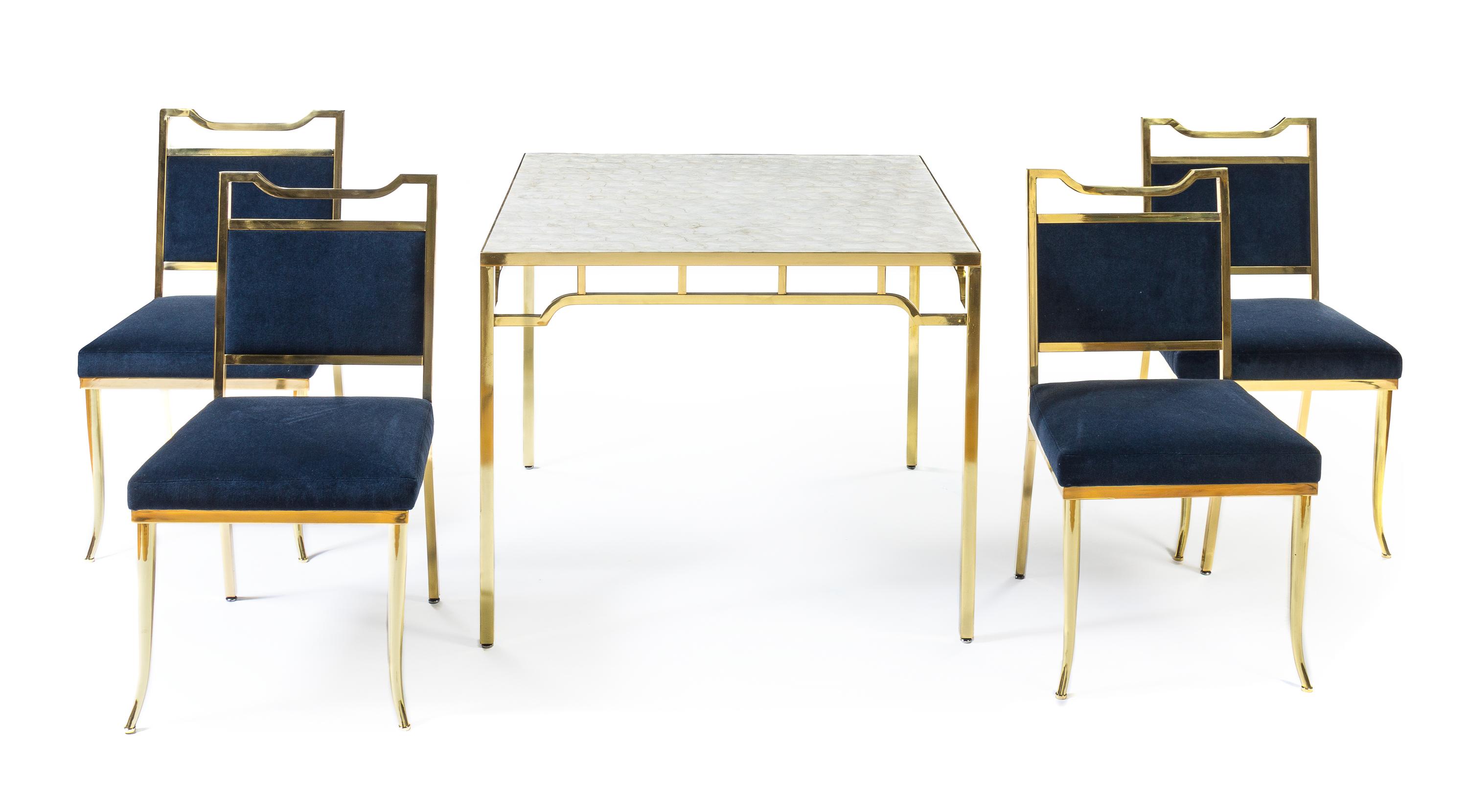 William "Billy" Haines, (American, 1900-1973), a table and set of four chairs, c.1950