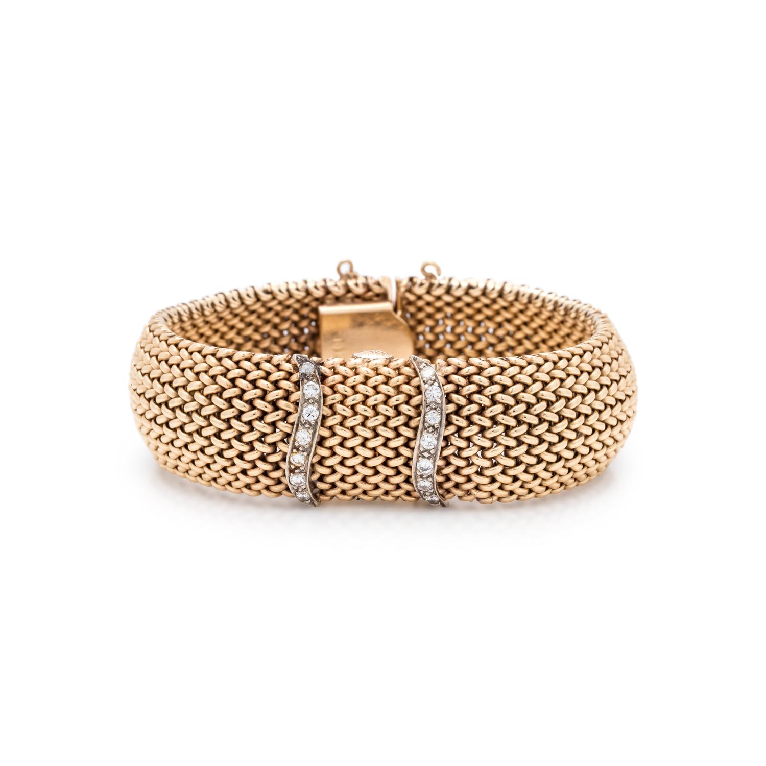 14K YELLOW GOLD AND DIAMOND SURPRISE WATCH