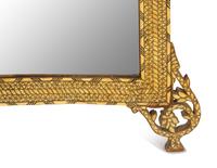 A Moroccan Camel Bone and Glass Inlaid Mirror