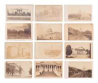 [EARLY PHOTOGRAPHY]. 31 CDVs of prominent structures and street scenes captured in Washington, DC and nearby.
