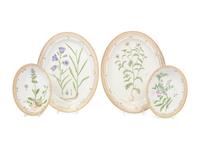 Four Royal Copenhagen Flora Danica Porcelain Serving Dishes