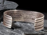 Navajo Ingot and Turquoise Cuff Bracelet