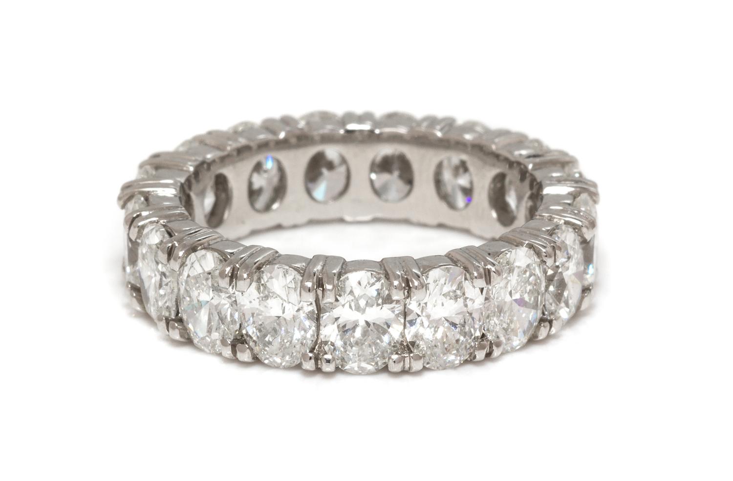 A Platinum and Diamond Eternity Band, 4.70 dwts.