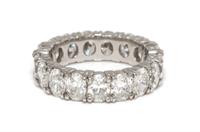 A Platinum and Diamond Eternity Band, 4.70 dwts.