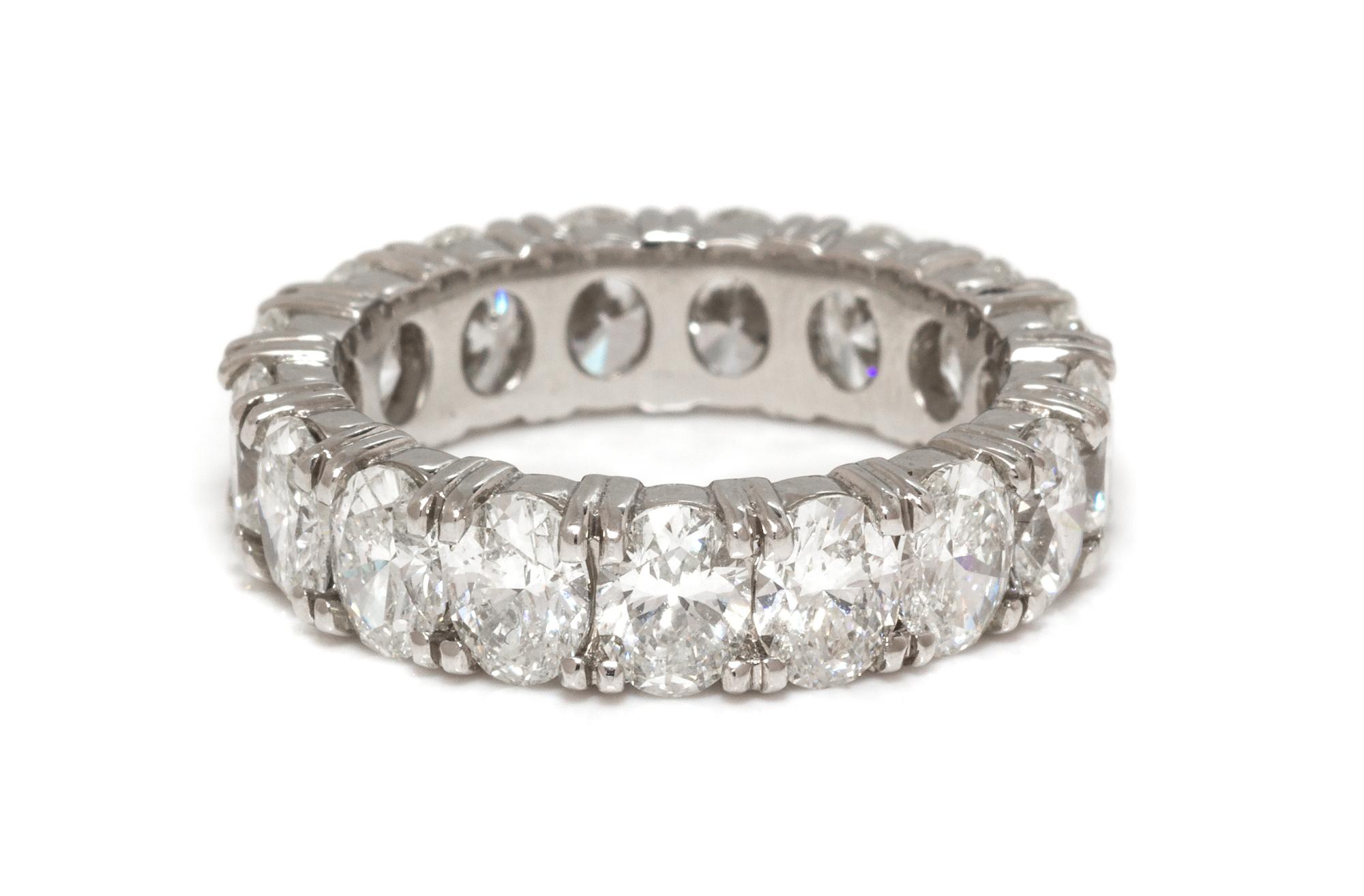 A Platinum and Diamond Eternity Band, 4.70 dwts.