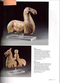 A Chinese Painted Grey Pottery Figure of Recumbent Horse, Han Dynasty 漢 彩繪灰陶馬