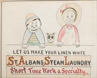 Five Framed Specialty Shop Advertising Hand Colored Prints and Watercolors