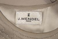 J. Mendel Silk Dress with Beading and Fox Fur Trim, 1990-2000s