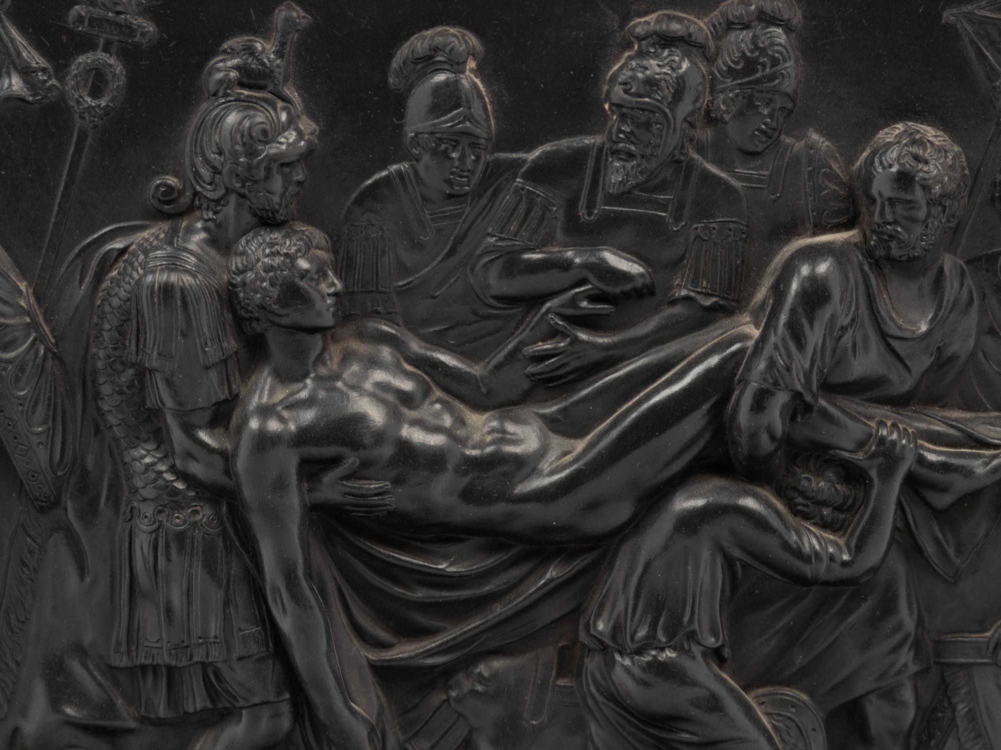 A Wedgwood Basalt Relief Plaque Depicting the Death of Meleager