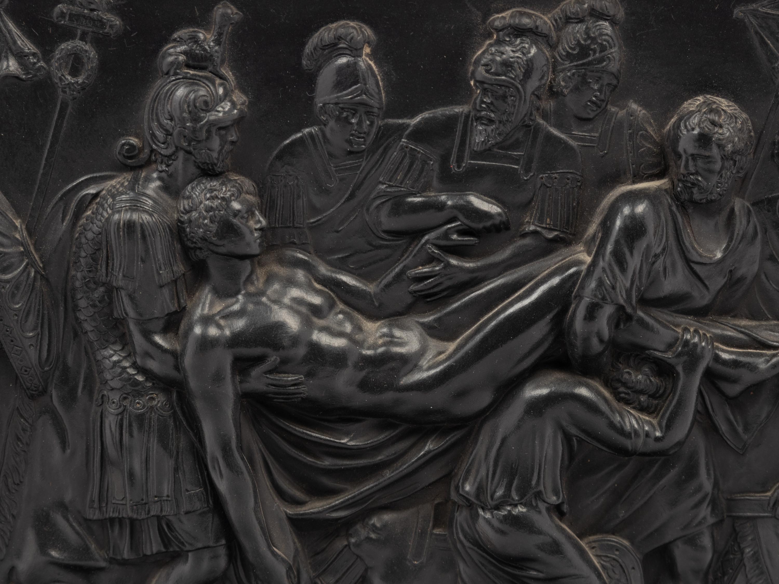 A Wedgwood Basalt Relief Plaque Depicting the Death of Meleager
