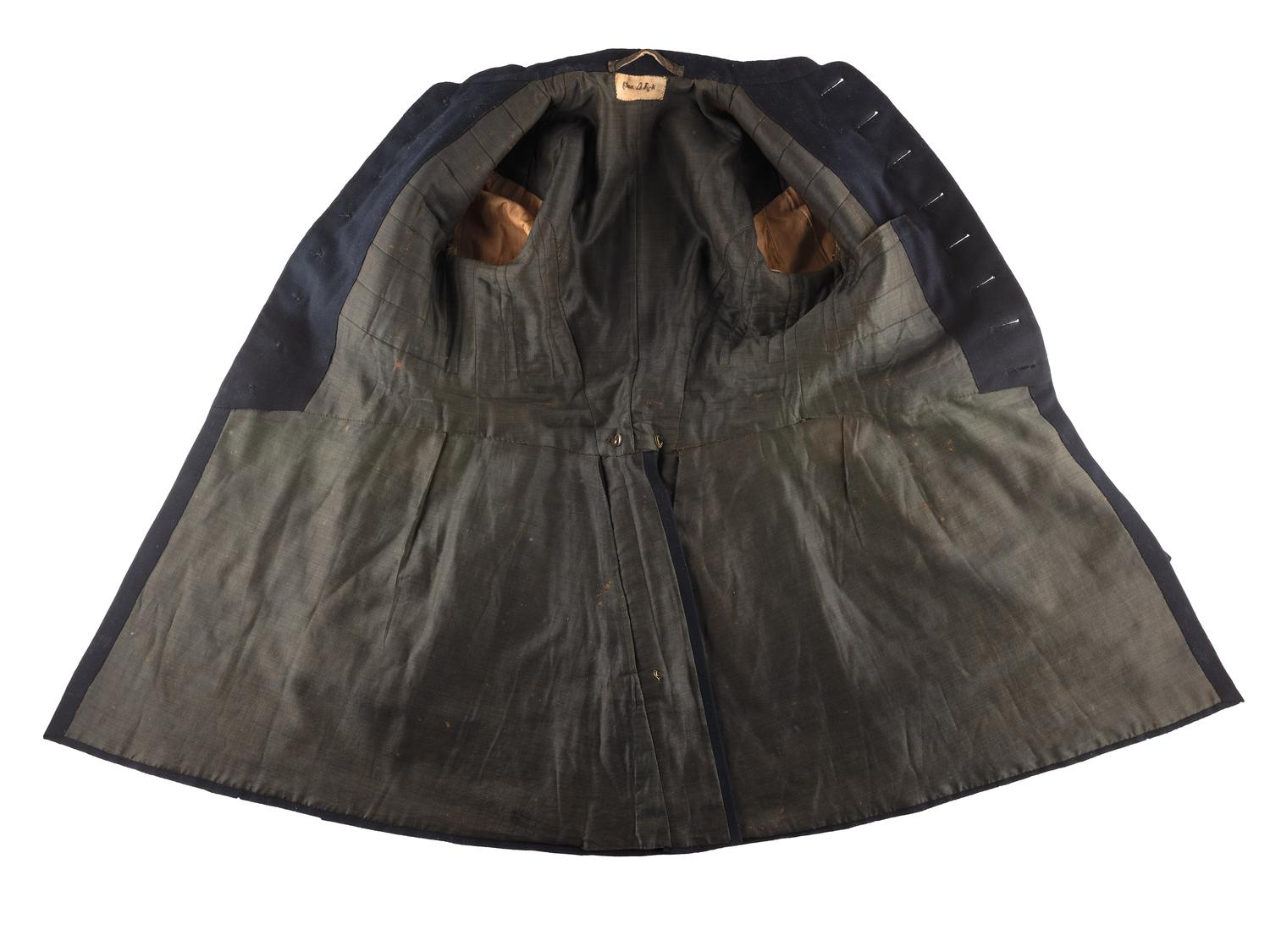 [CIVIL WAR]. Enlisted frock coat identified to Private Charles A. Fisk, 11th Massachusetts Infantry, WIA at Gettysburg.