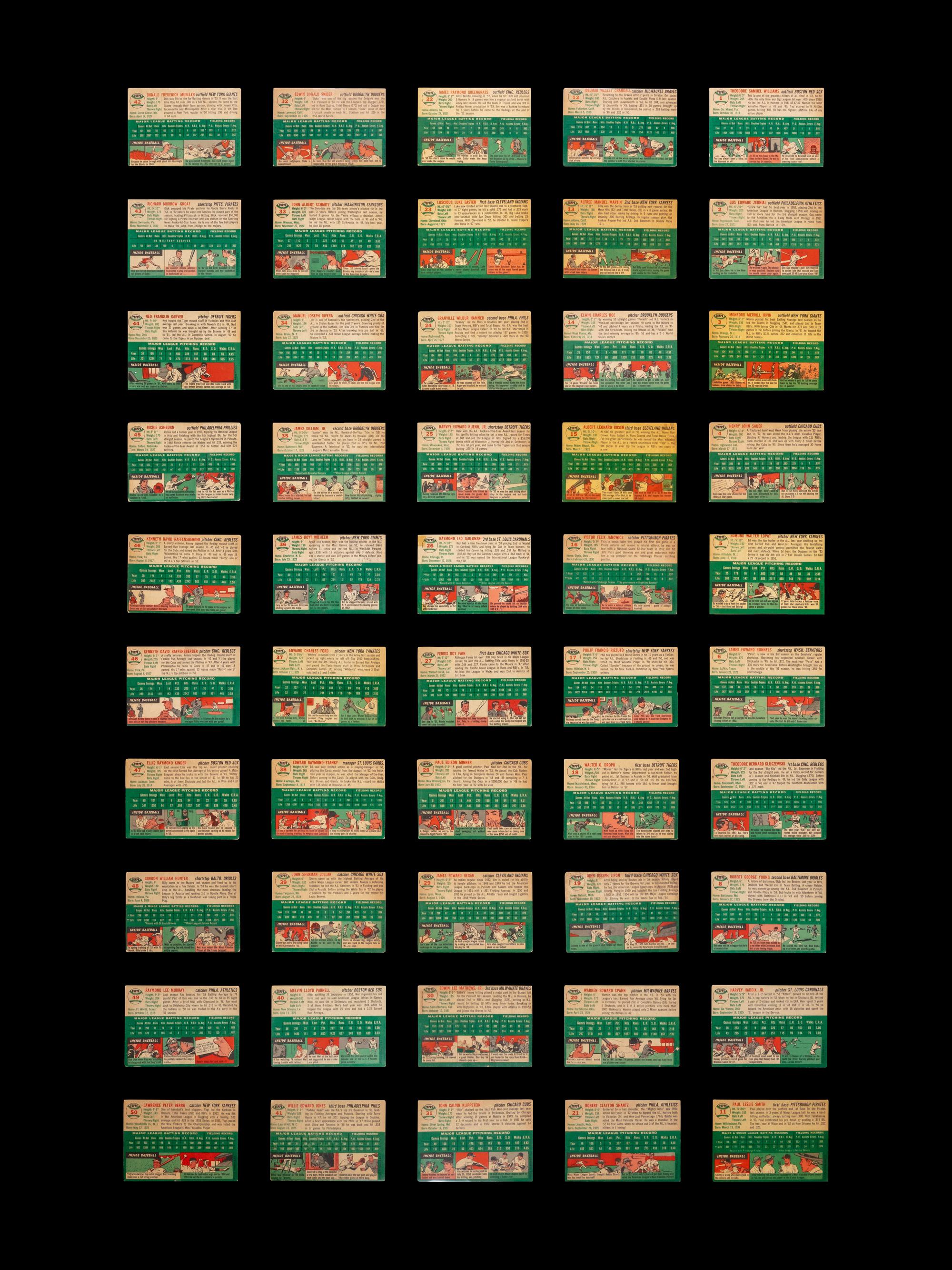 A Near Set of 1954 Topps Baseball Cards (245/250)
