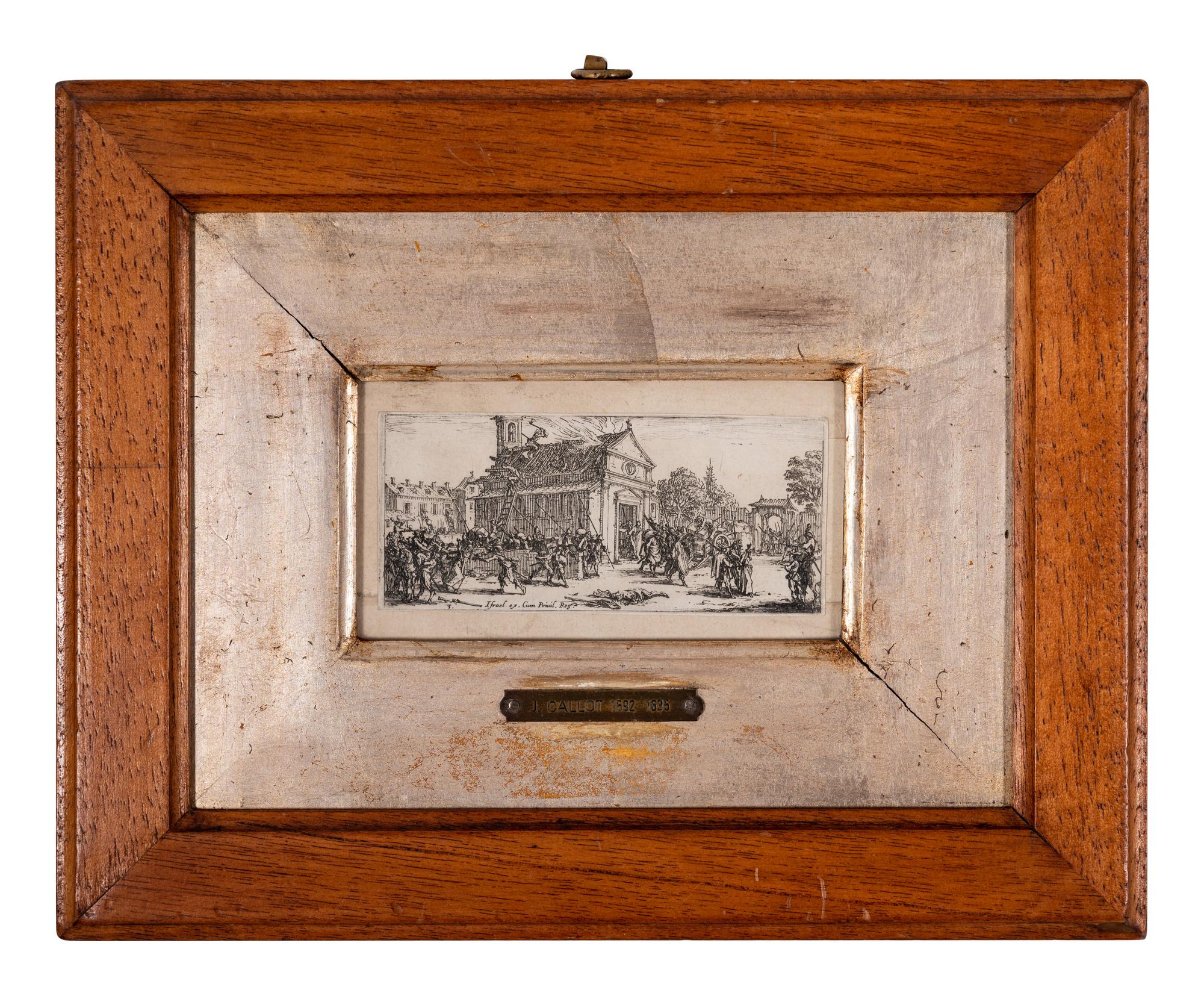 A pair of etchings (one from Les Petites Misères de la Guerre, the other from Gobbi)