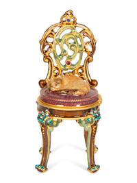 A Group of Decorative Gilt Metal and Enamel Articles