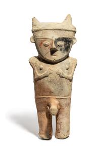 A Chancay Masked Erotic Figure