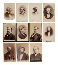 [EARLY PHOTOGRAPHY]. 100+ cabinet cards incl. curious pairs and subjects from California & Hawaii.