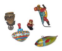 Four Tin Lithograph Toys