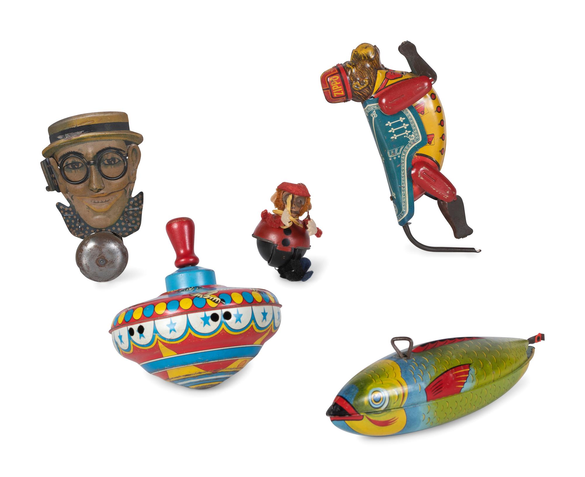 Four Tin Lithograph Toys