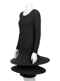 Unlabeled Haute Couture Double Hooped Skirt Knit Dress, Attributed to Pierre Cardin, 1990-2000s