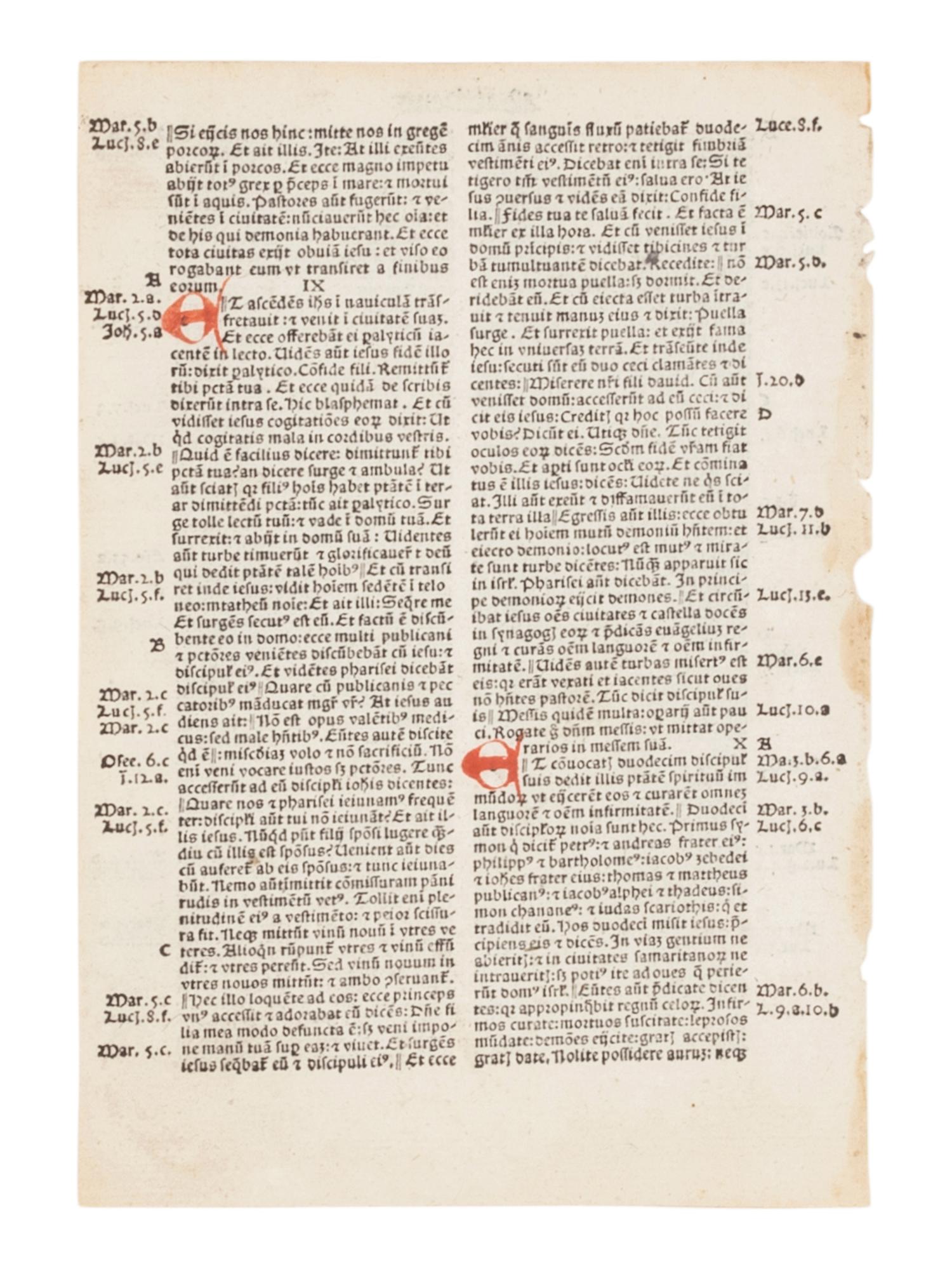 [EARLY PRINTING - LEAVES] A collection of approximately 40 leaves, 15th-18th century, including examples from: