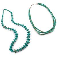 Pair of Pueblo Turquoise Necklaces