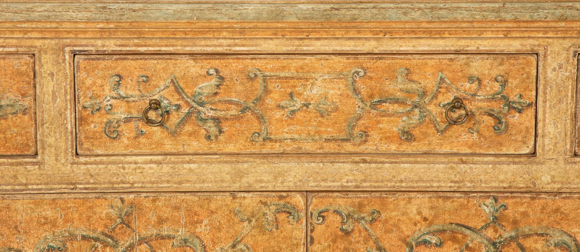 A Venetian Style Painted Side Cabinet