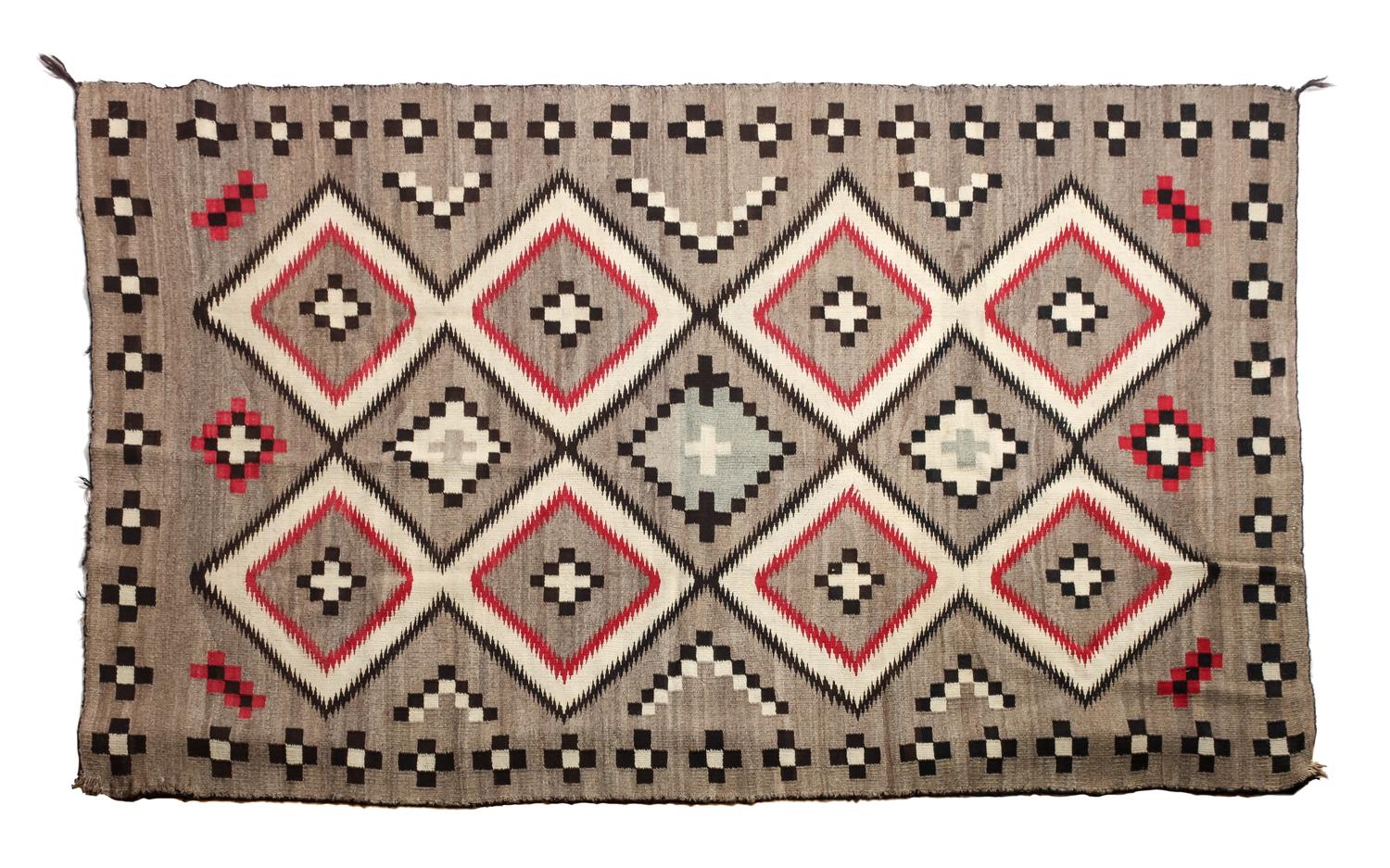 Navajo Ganado Weaving 73 x 43 inches — Early 20th Century