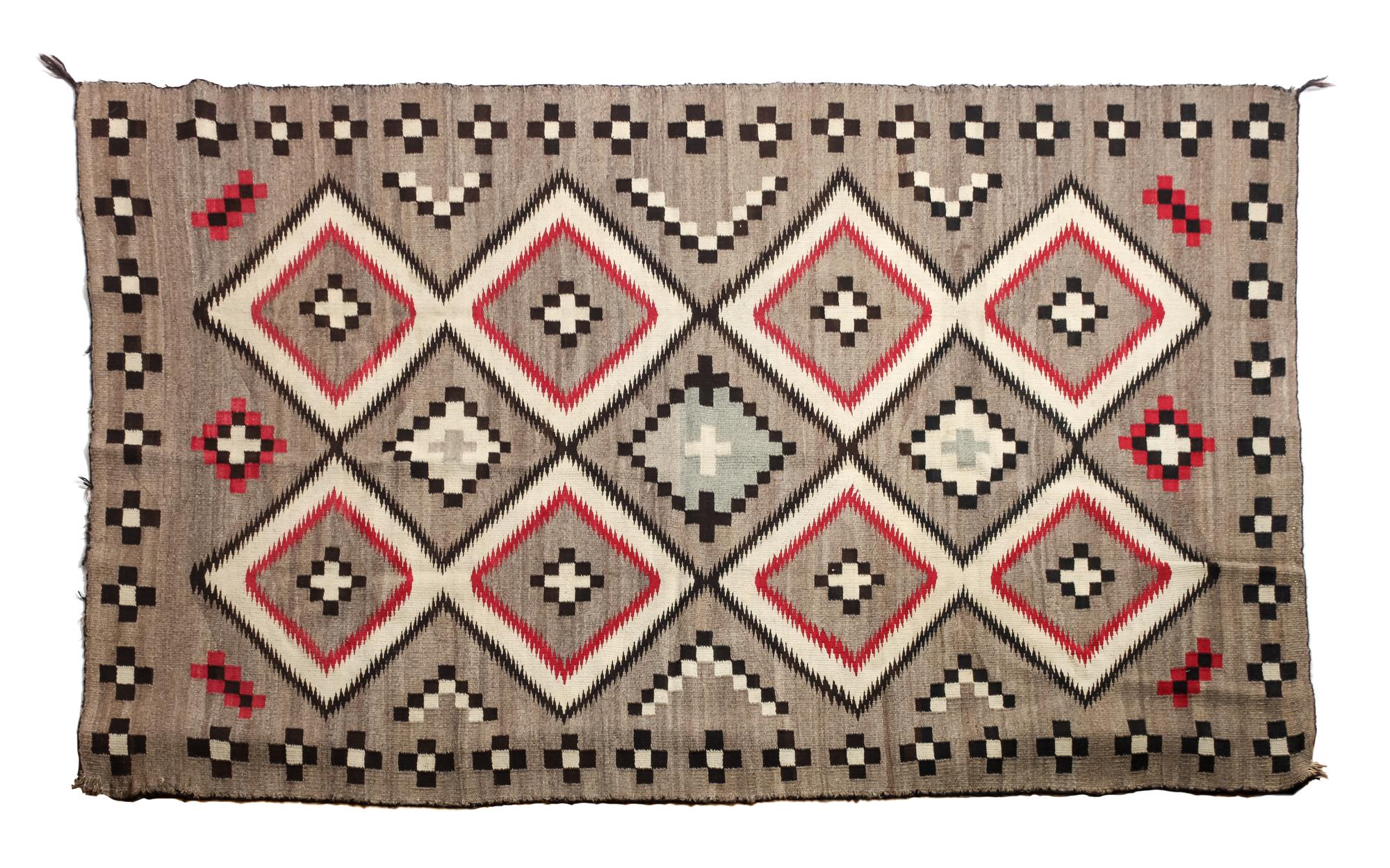 Navajo Ganado Weaving 73 x 43 inches — Early 20th Century